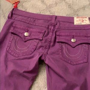 Purple true religion Jeans.